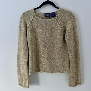 Knit bell sweater cream knit
